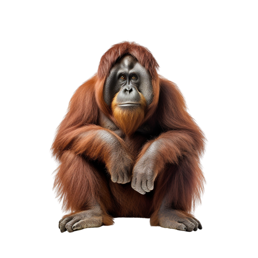 AI generated Orangutan clip art png