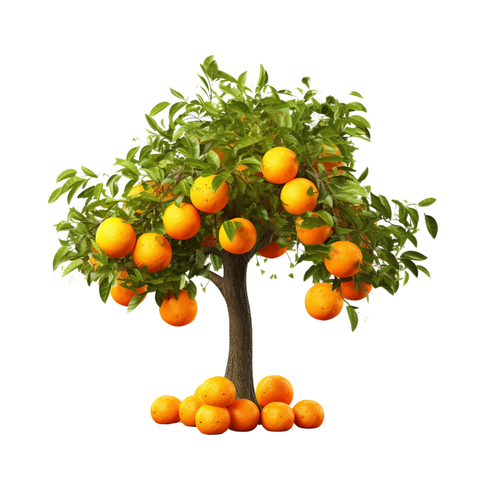 ai generiert Orange Obst Baum Clip Kunst png