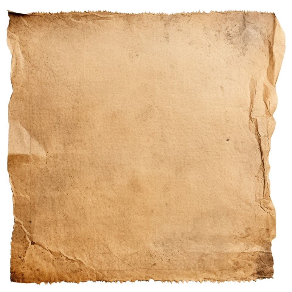 ai généré vieux usé papier feuille agrafe art png
