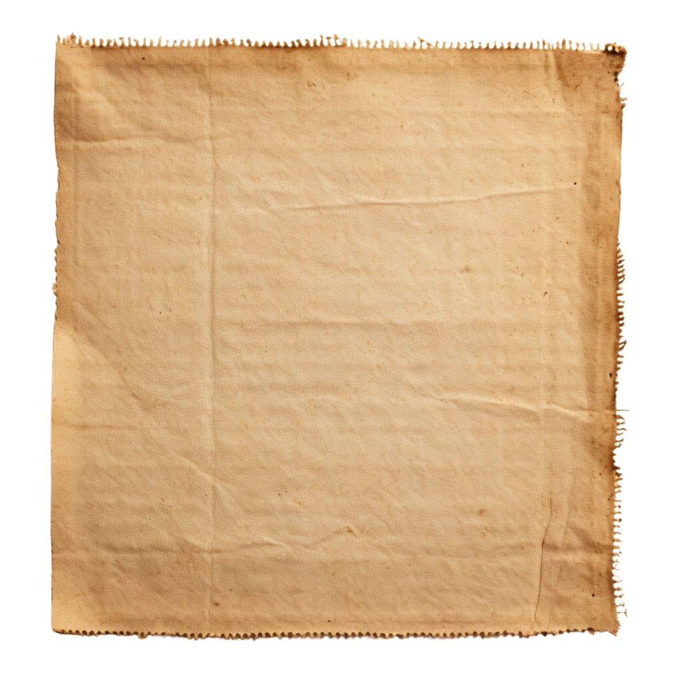 AI generated Old worn paper sheet clip art png