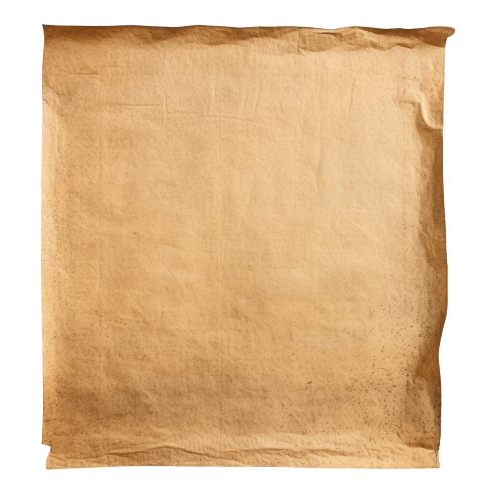 AI generated Old worn paper sheet clip art png