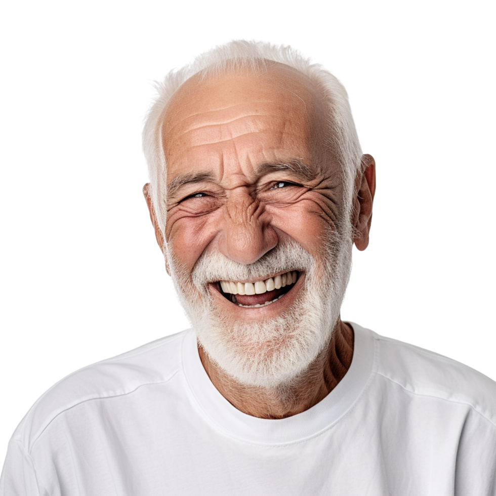 ai generato vecchio uomo ritratto clip arte png