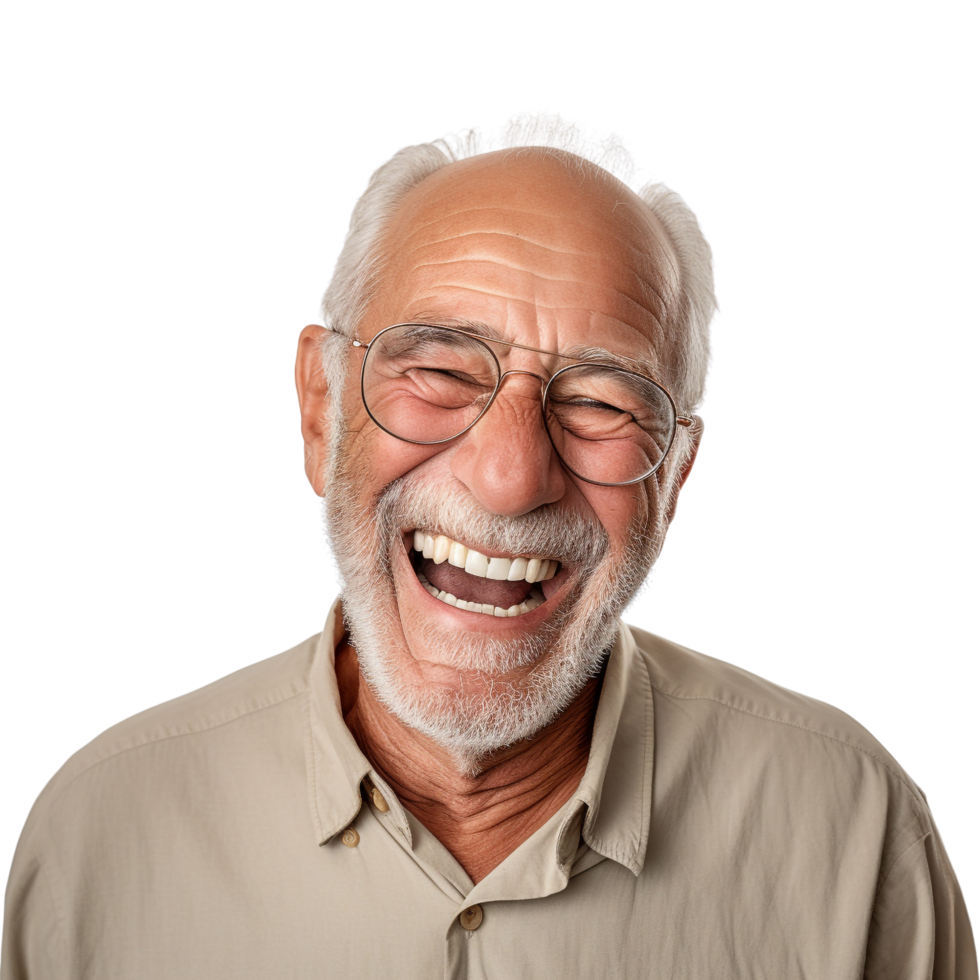 AI generated Old man portrait clip art png