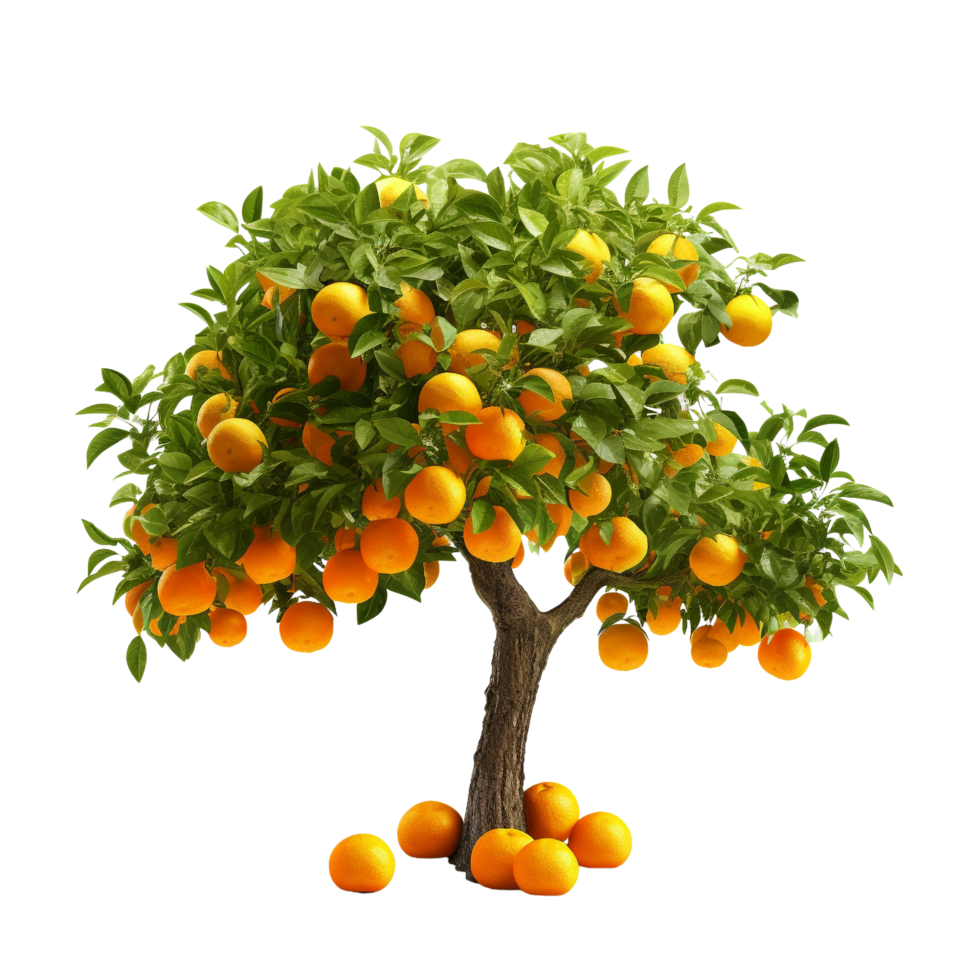 ai generiert Orange Obst Baum Clip Kunst png