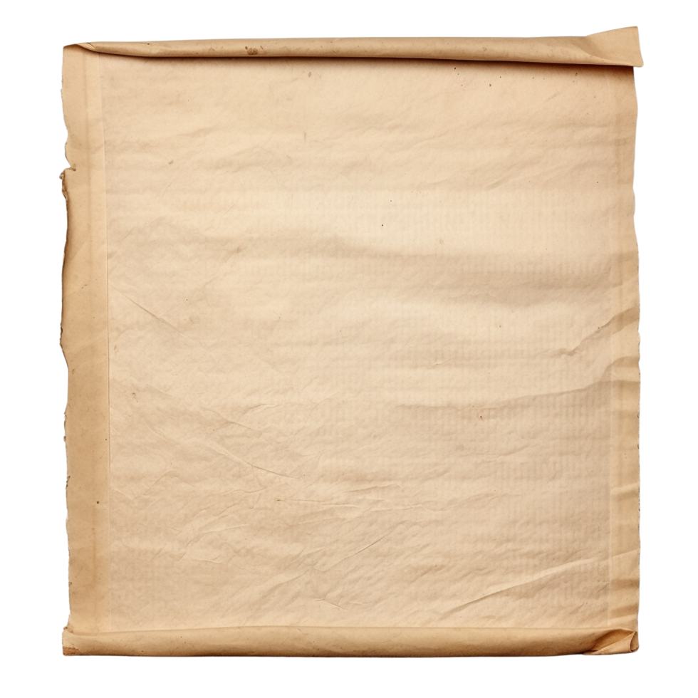 ai généré vieux usé papier feuille agrafe art png