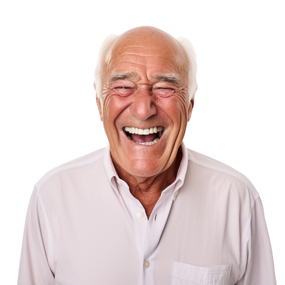 AI generated Old man portrait clip art png