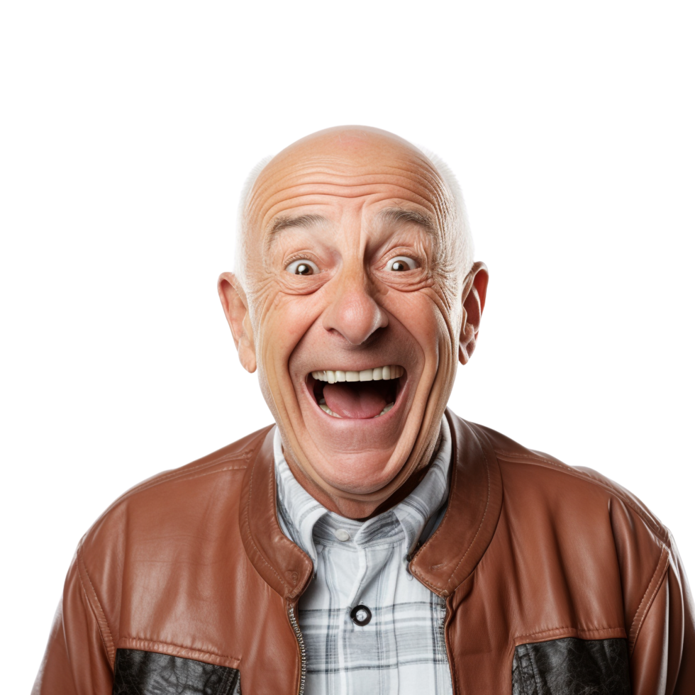 AI generated Old man portrait clip art png