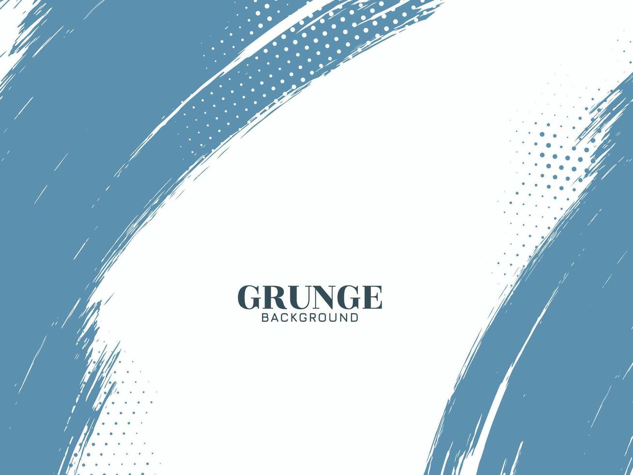 Retro light blue brush stroke grunge texture decorative background vector