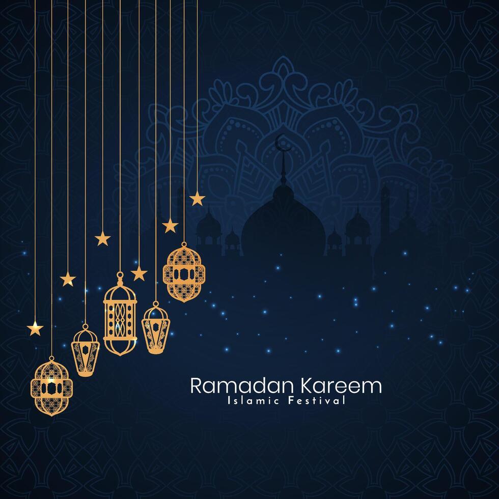 Ramadan Kareem Islamic festival decorative elegant background design vector