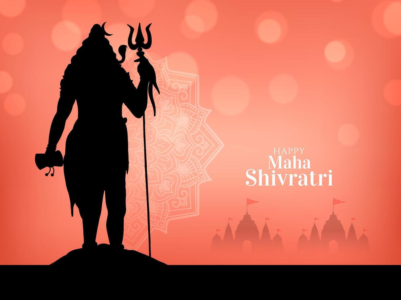 Happy Maha Shivratri traditional Indian festival celebration background vector