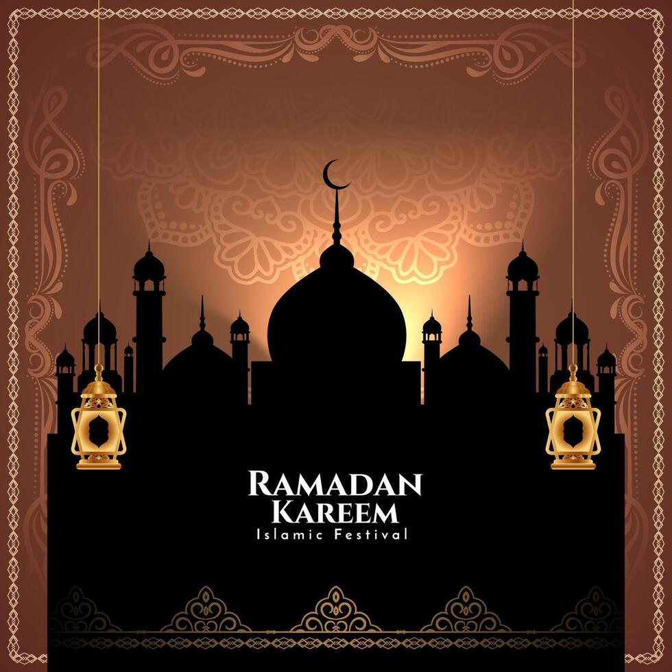 Ramadán kareem cultural islámico festival decorativo antecedentes vector