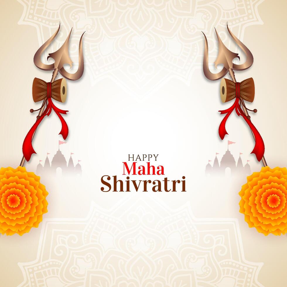 Happy Maha Shivratri cultural Indian festival greeting card vector