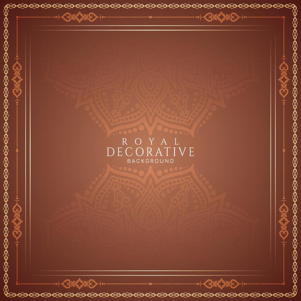 Ethnic beautiful floral frame decorative ornate background vector