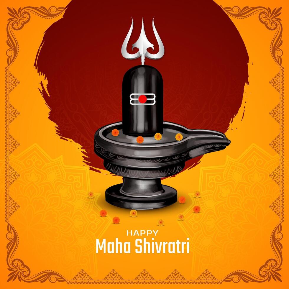 tradicional contento maha shivratri hindú indio festival antecedentes vector