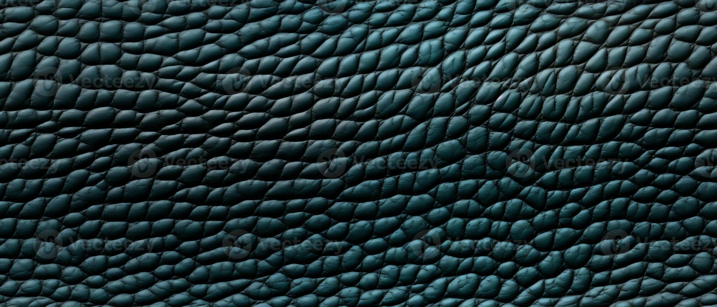 AI generated Close-up of teal textured leather showing the intricate pattern and tactile surface detail. Green pattern Leather Detail photo