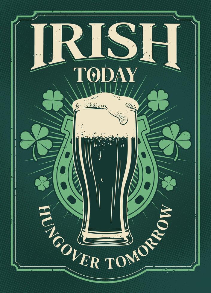 St Patricks Day Typographic Print Design vector