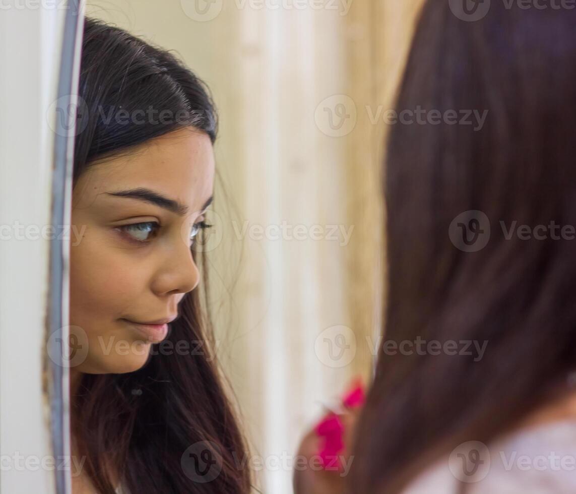 woman in spa salon photo