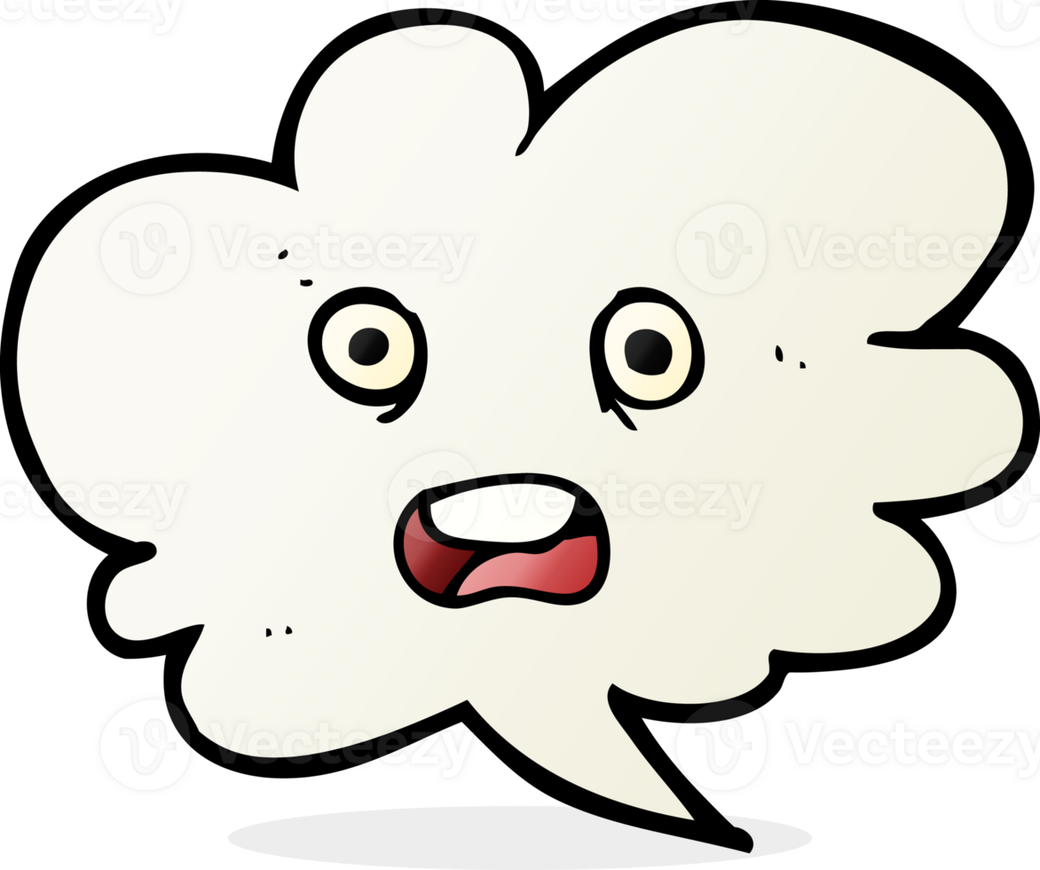 hand drawn cartoon shocked speech bubble png