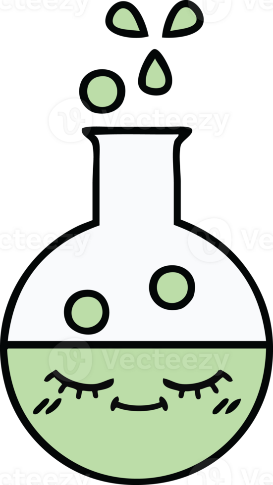 cute cartoon of a test tube png