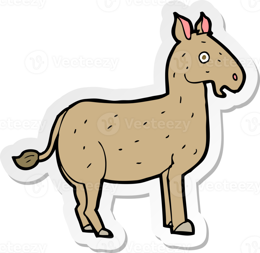 sticker of a cartoon mule png