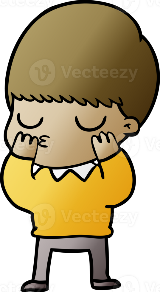 cartoon calm boy png