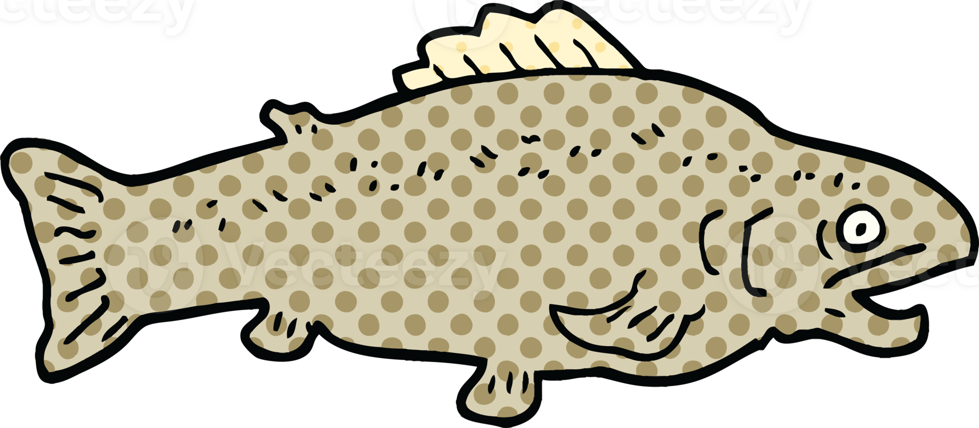 comic book style cartoon large fish png