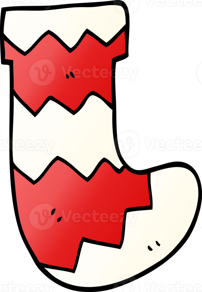 cartoon doodle christmas stocking png