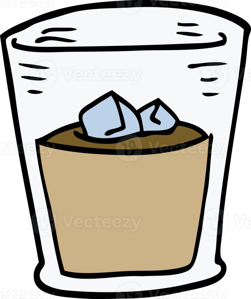 cartoon doodle whisky glass png