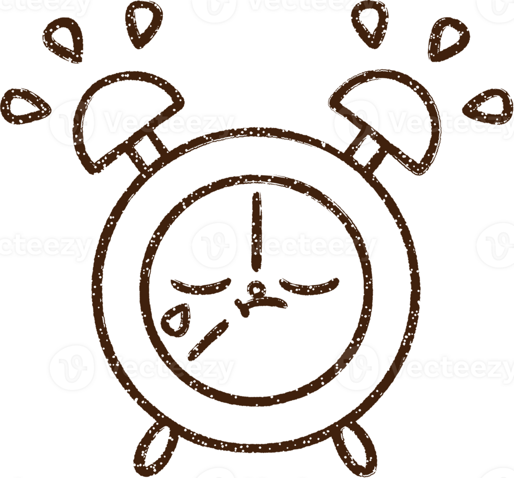 Alarm Clock Charcoal Drawing png