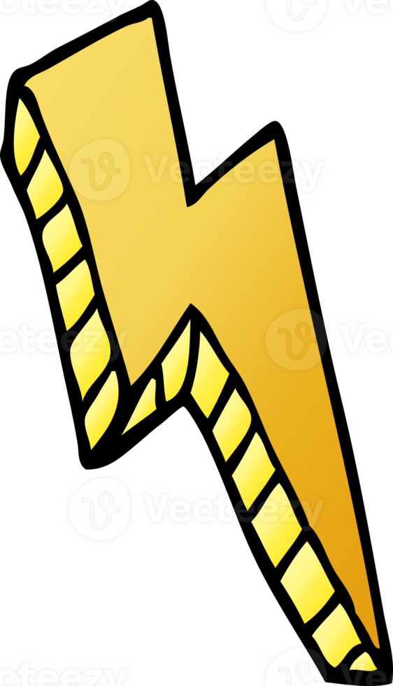 cartoon doodle thunder bolt png
