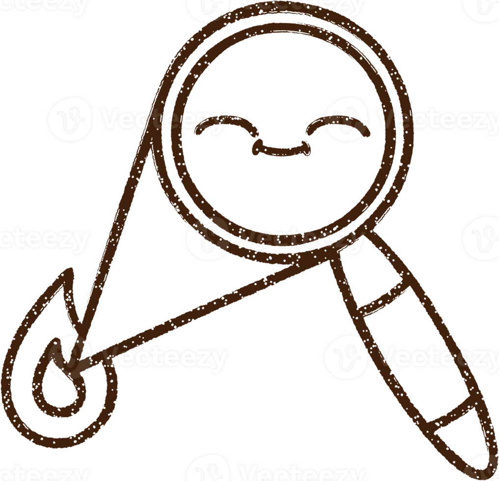 Magnifying Glass Charcoal Drawing png