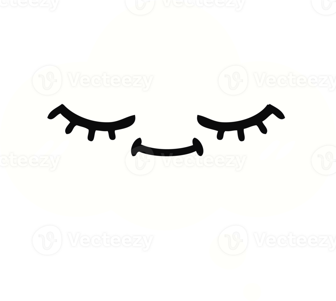 flat color retro cartoon of a thought bubble png
