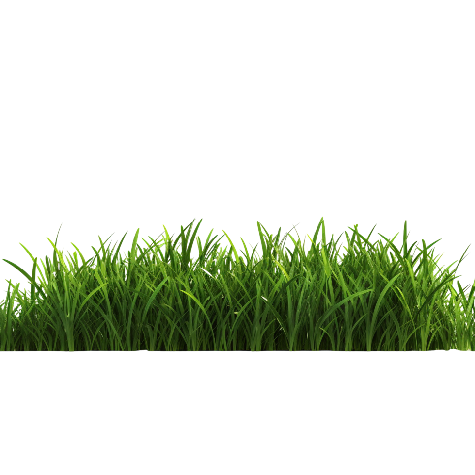 AI generated Green grass field clip art png