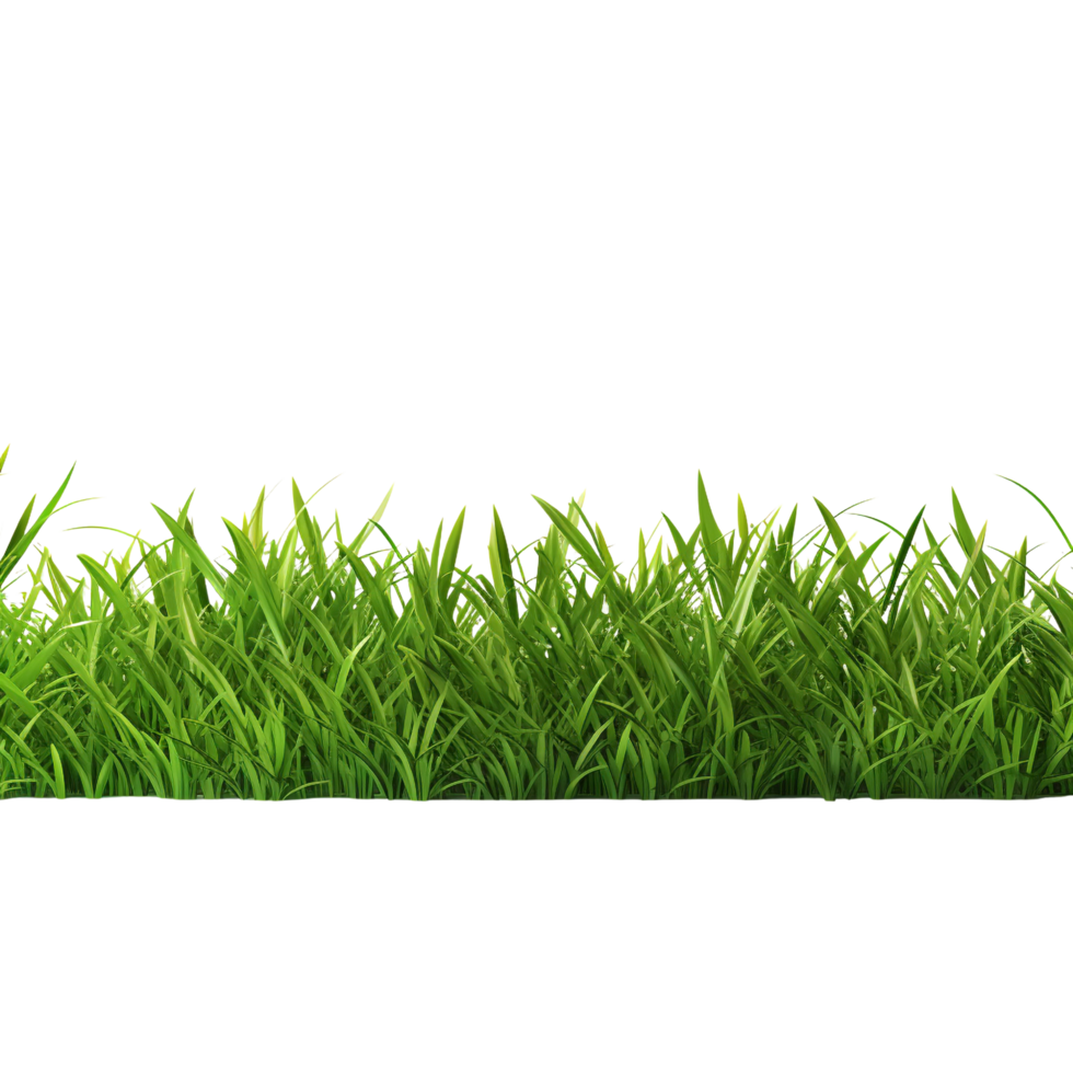 AI generated Green grass field clip art png