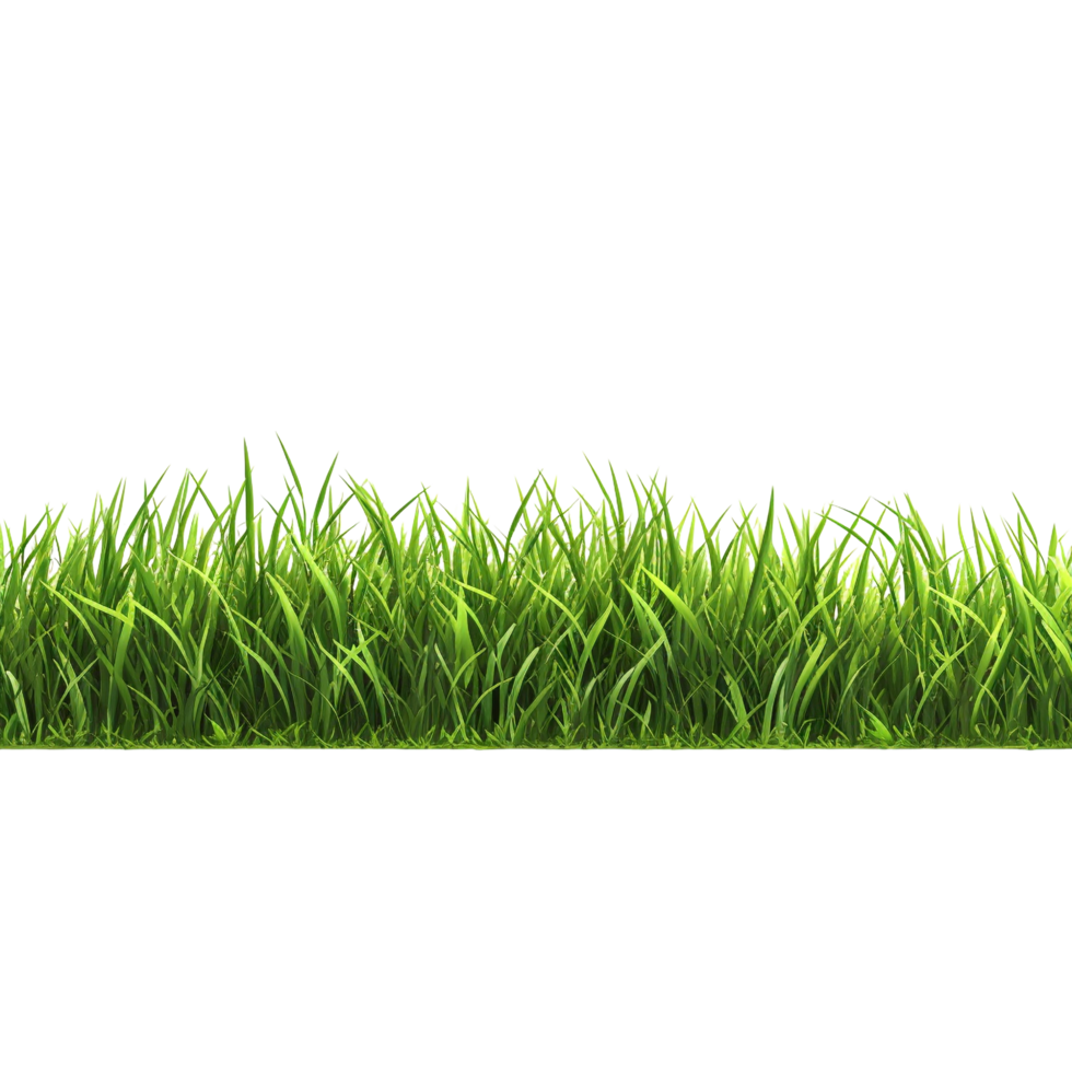AI generated Green grass field clip art png