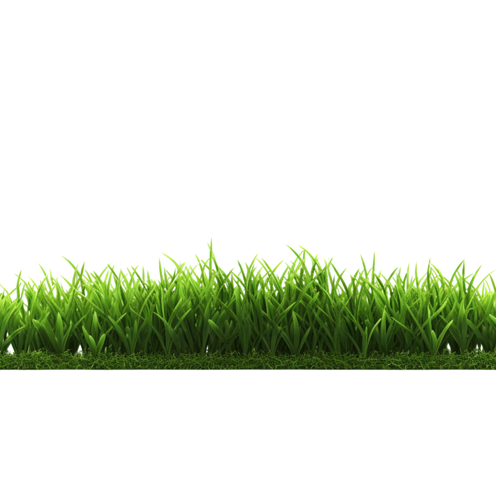 AI generated Green grass field clip art png