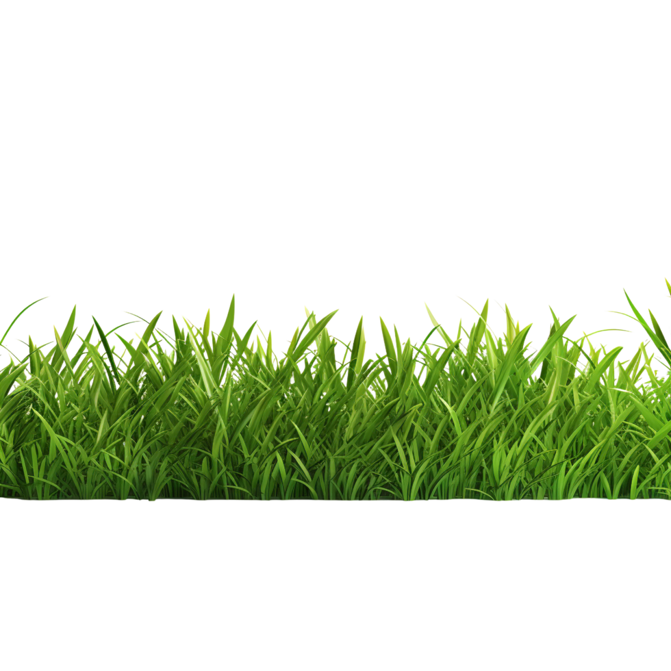 AI generated Green grass field clip art png