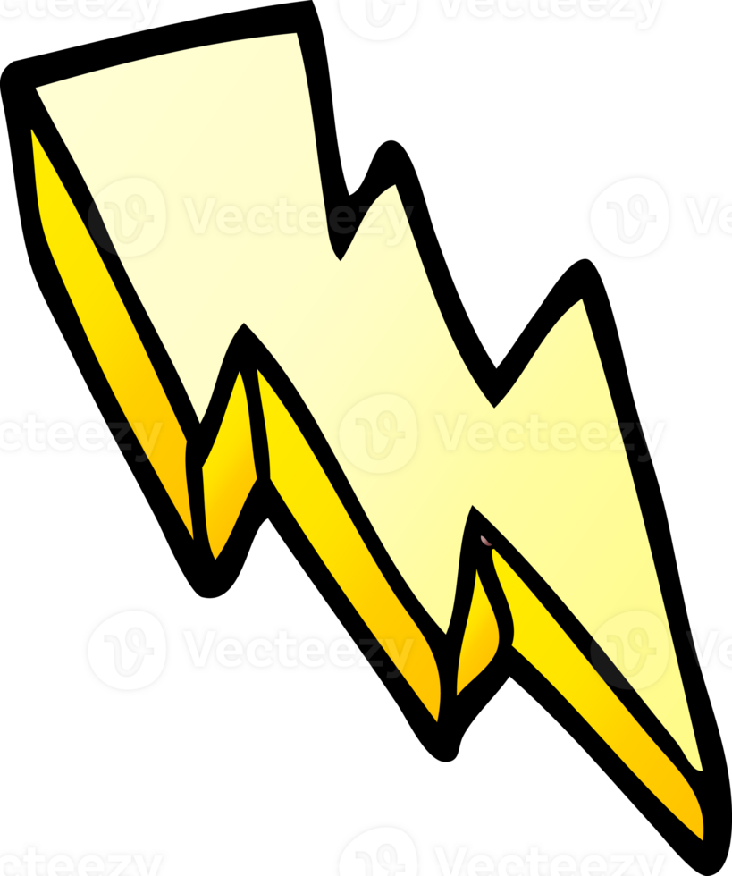 cartoon doodle lightning bolt png