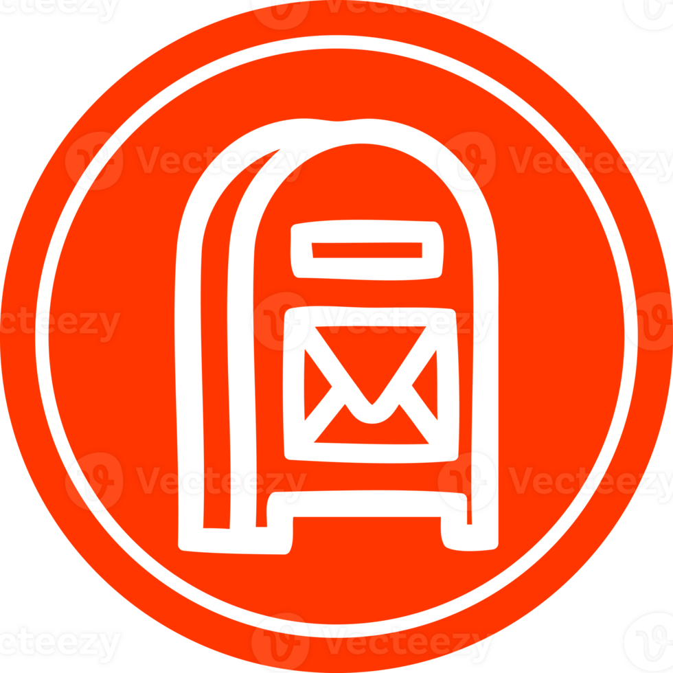 mail box circular icon symbol png
