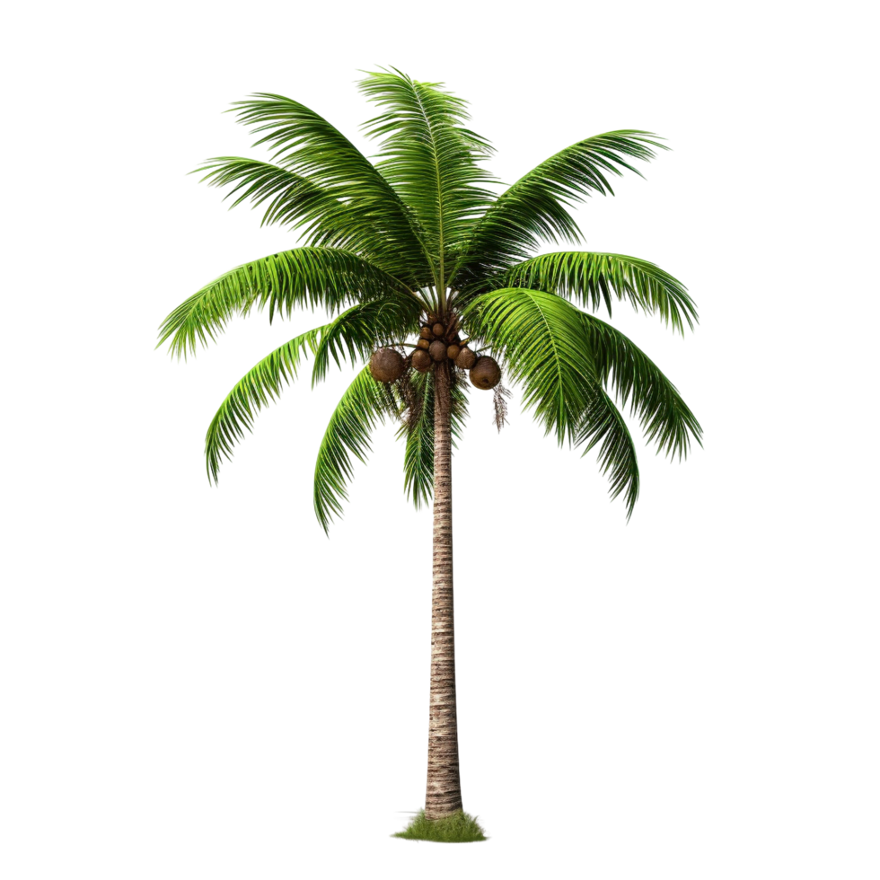 AI generated Green palm tree clip art png