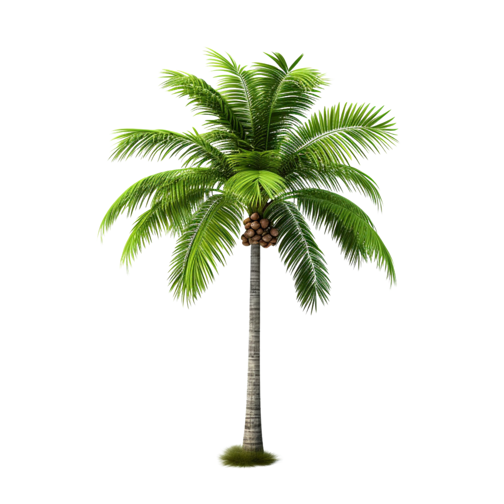 AI generated Green palm tree clip art png