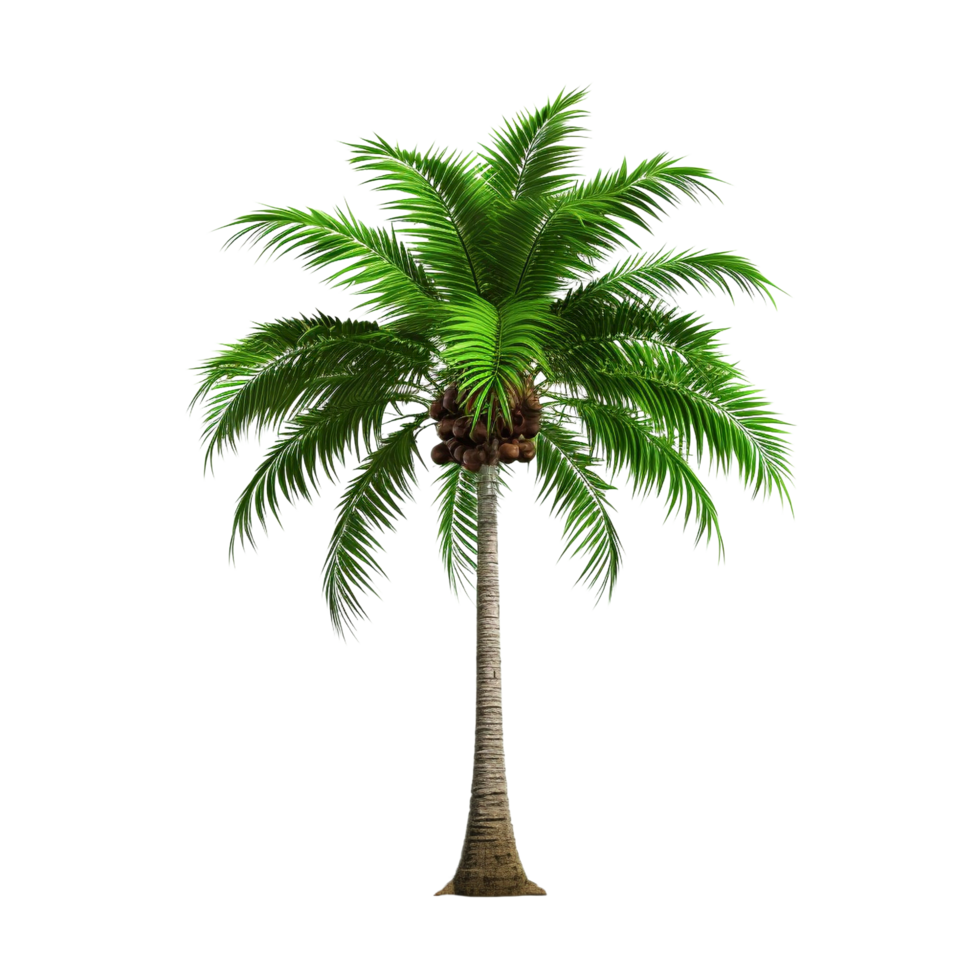 AI generated Green palm tree clip art png