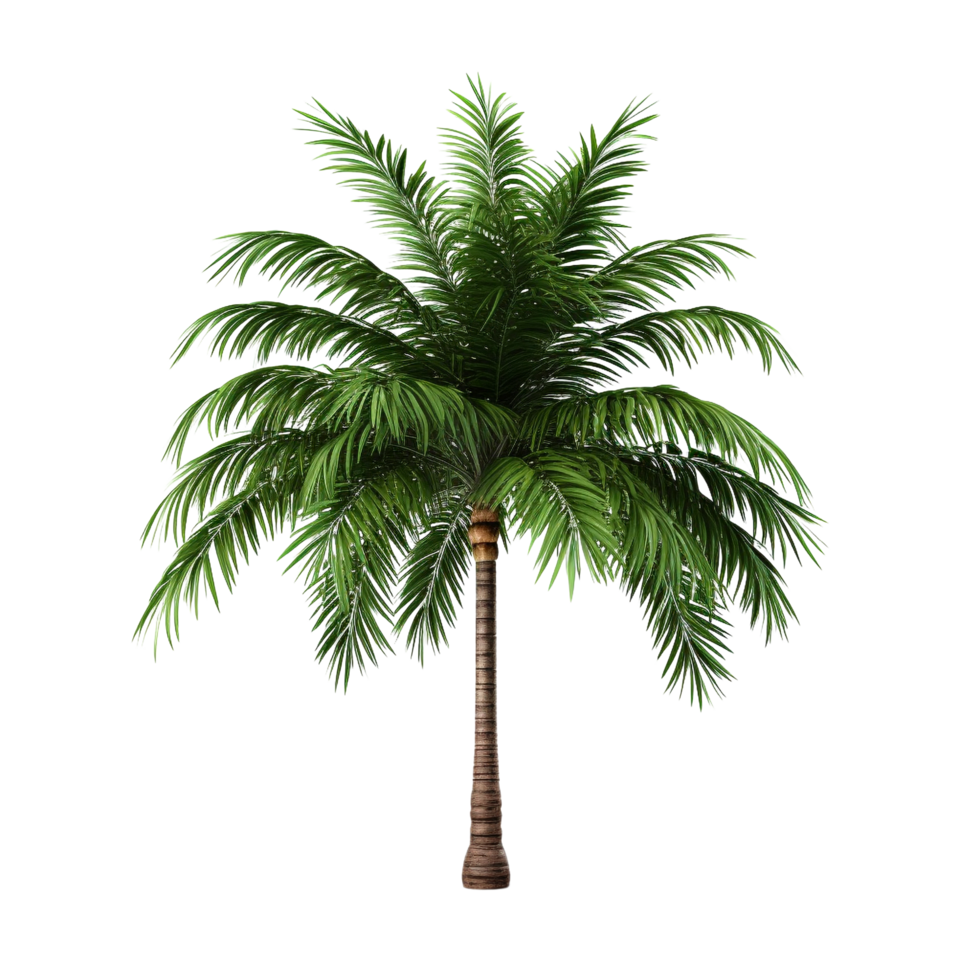 AI generated Green palm tree clip art png
