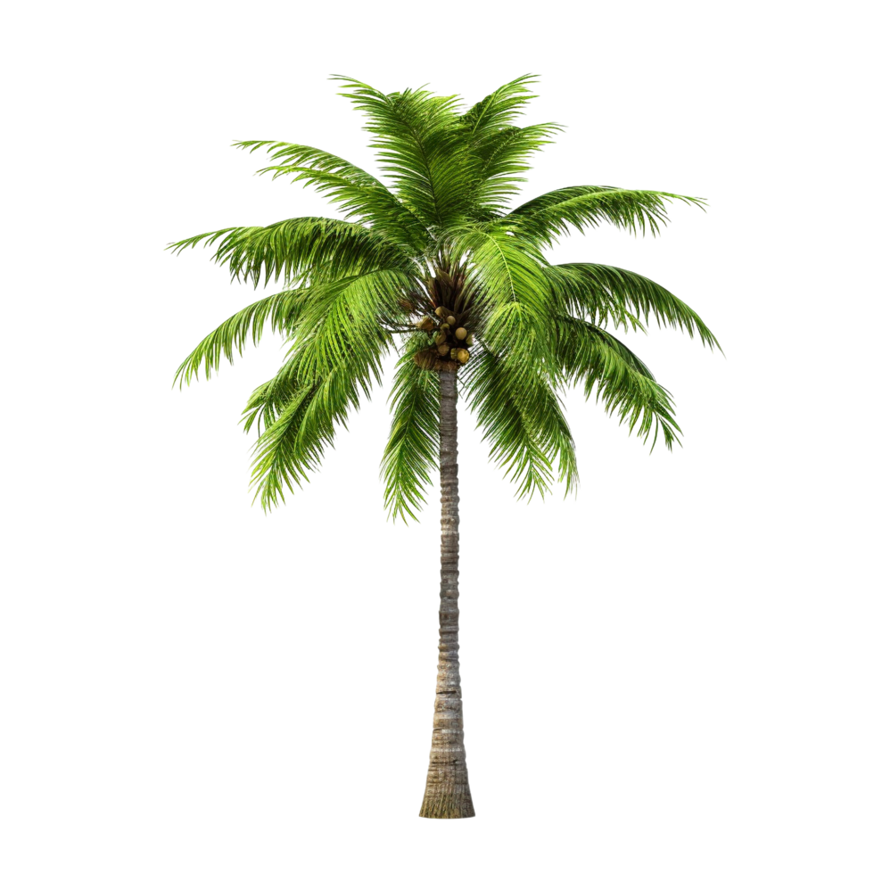 AI generated Green palm tree clip art png