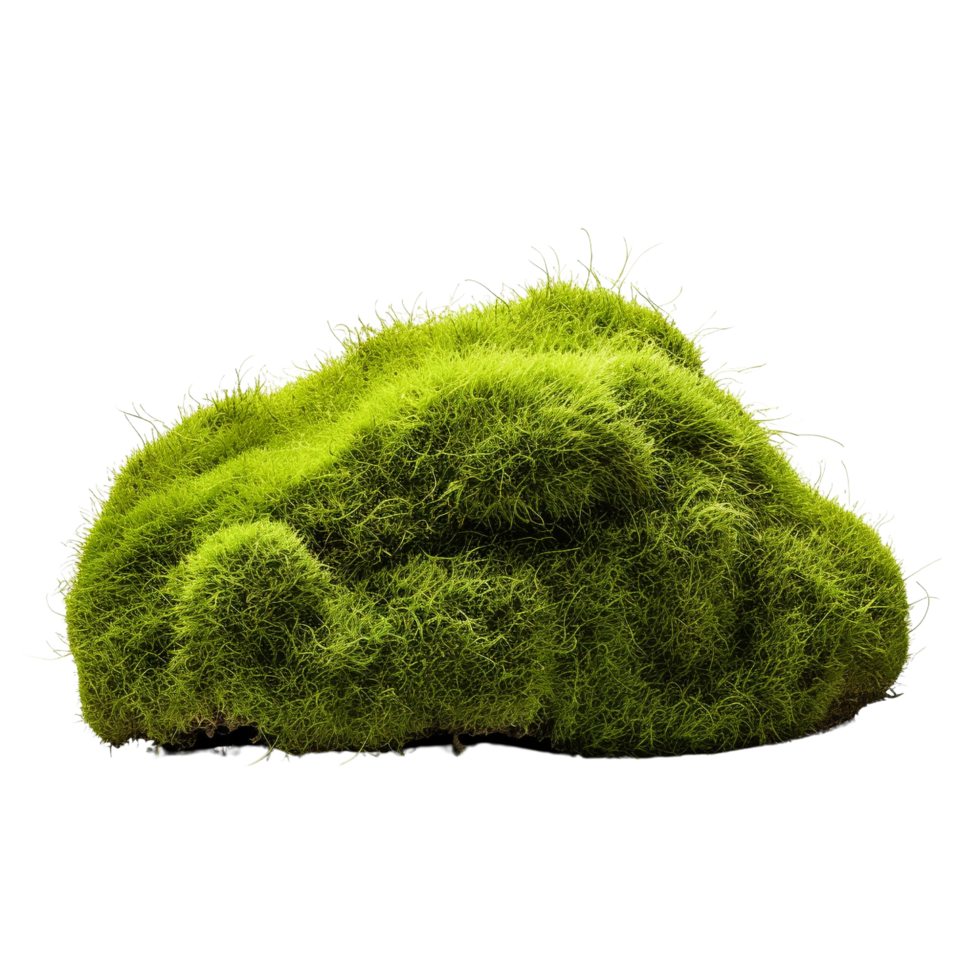 AI generated Green moss with grass clip art png