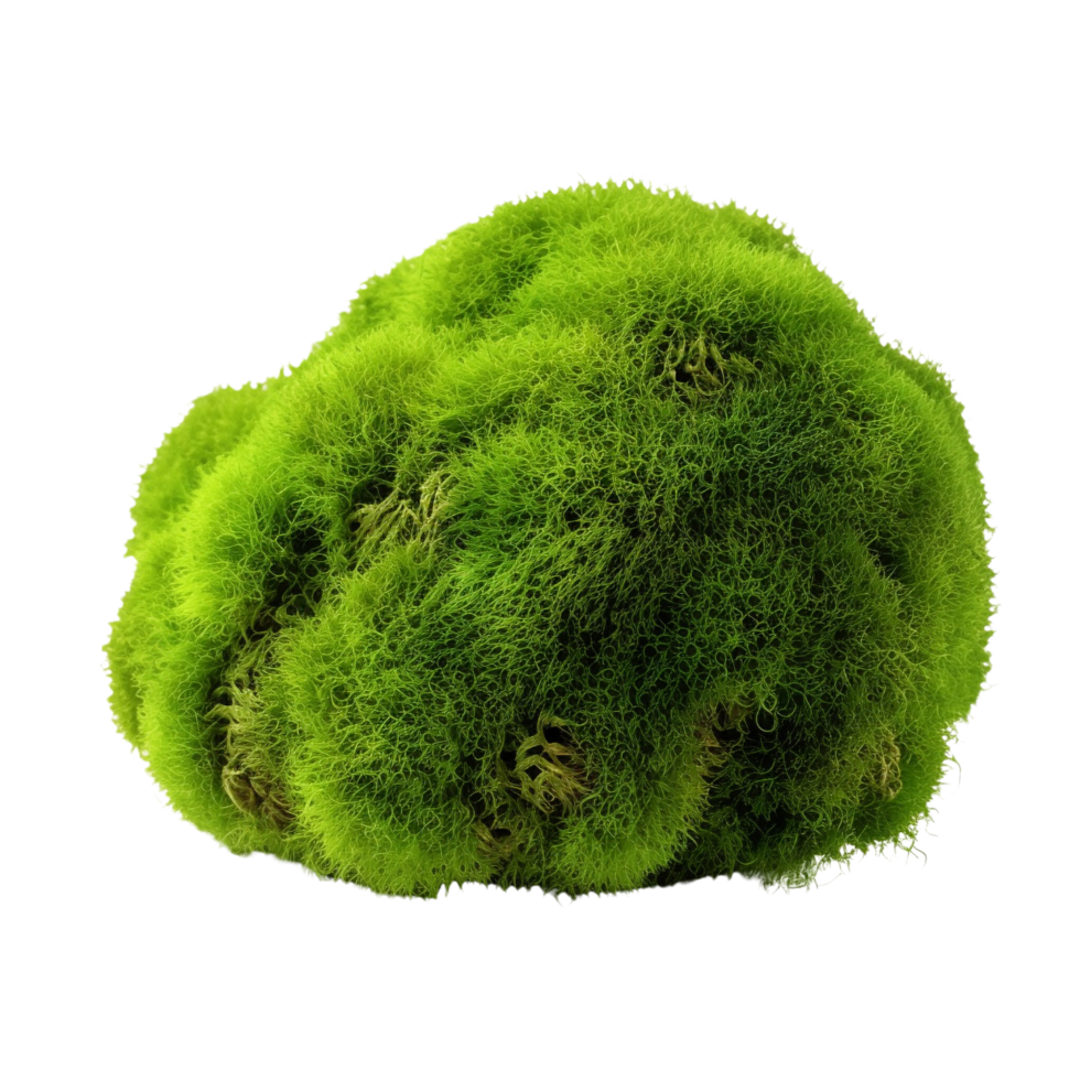 AI generated Green moss with grass clip art png