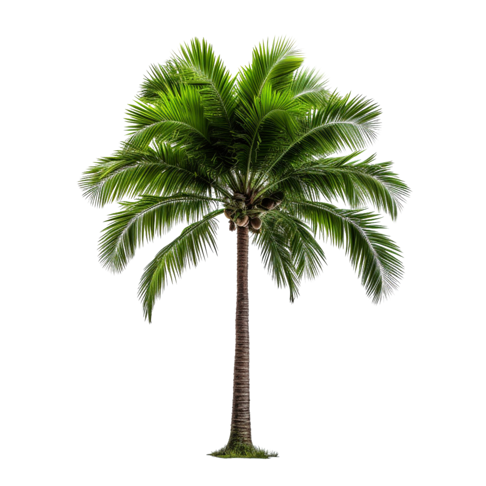 AI generated Green palm tree clip art png