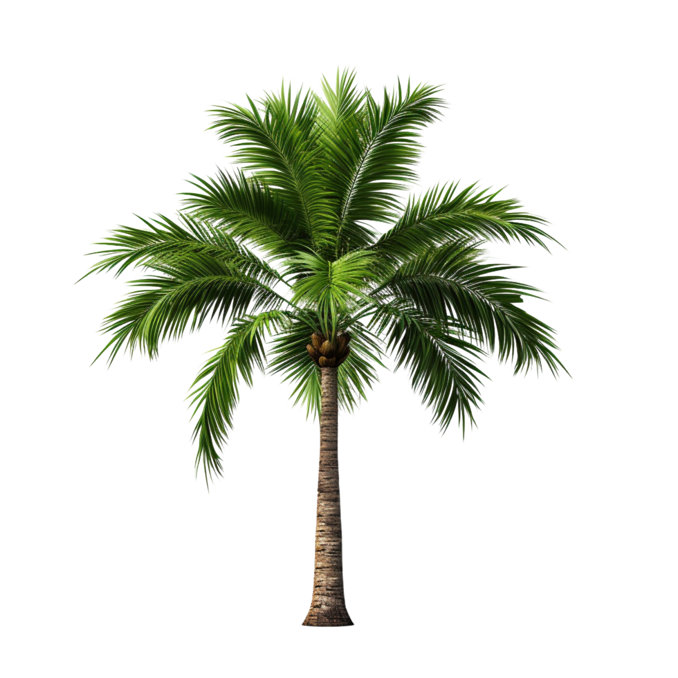 ai generado verde palma árbol acortar Arte png