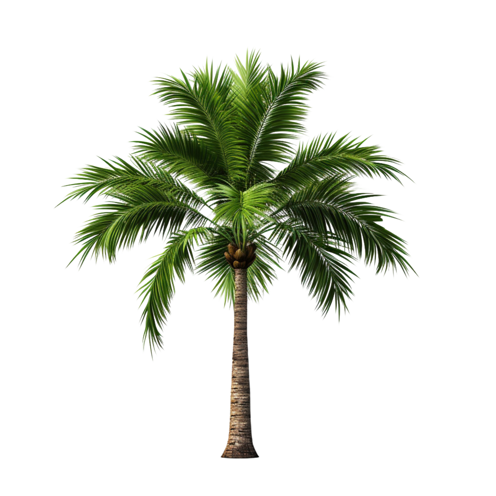 AI generated Green palm tree clip art png