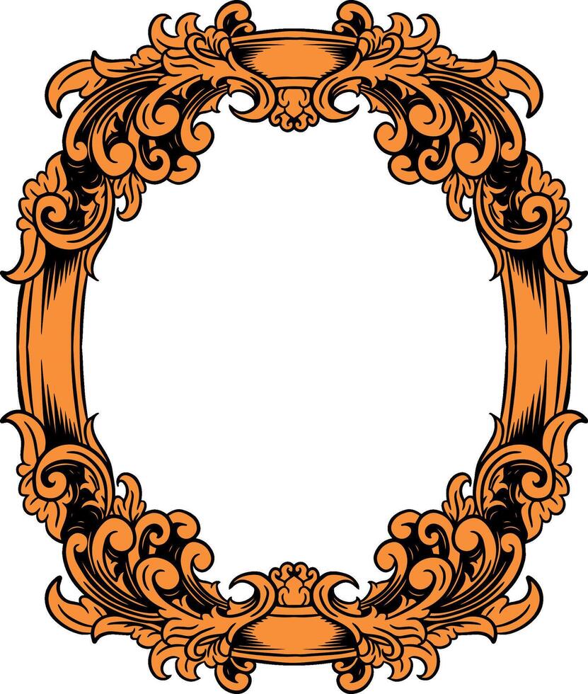 Luxury frame Ornament wedding decoration vector